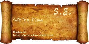 Séra Elma névjegykártya