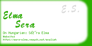 elma sera business card
